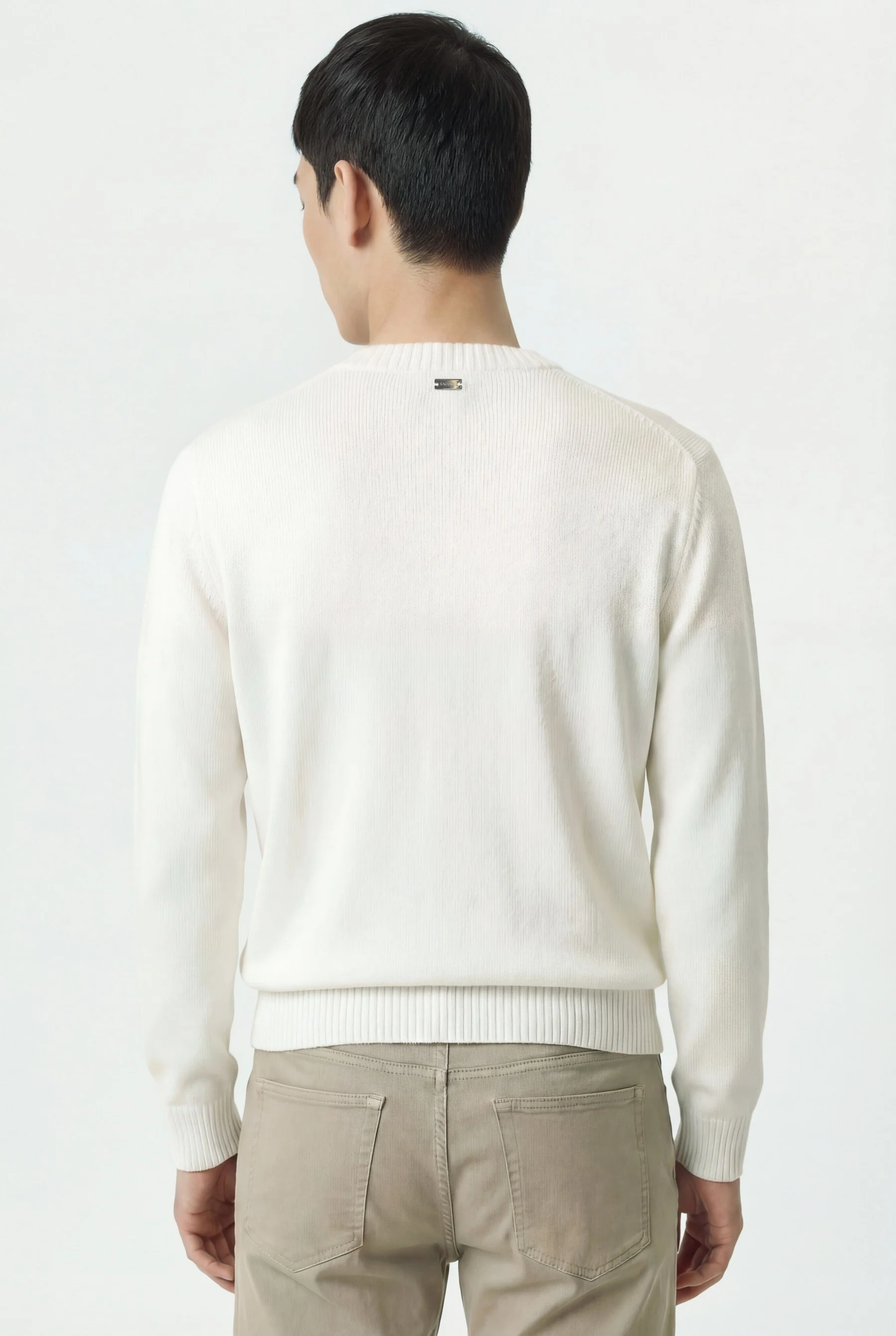 Crew Neck Sweater In Cotton Linen And Silk Blend - Image 11