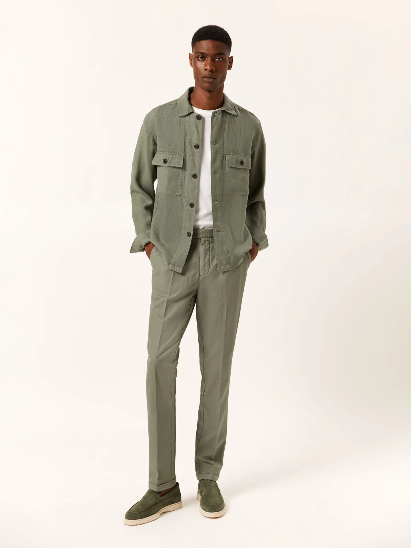 Relaxed Fit Pure Linen Overshirt - Image 12