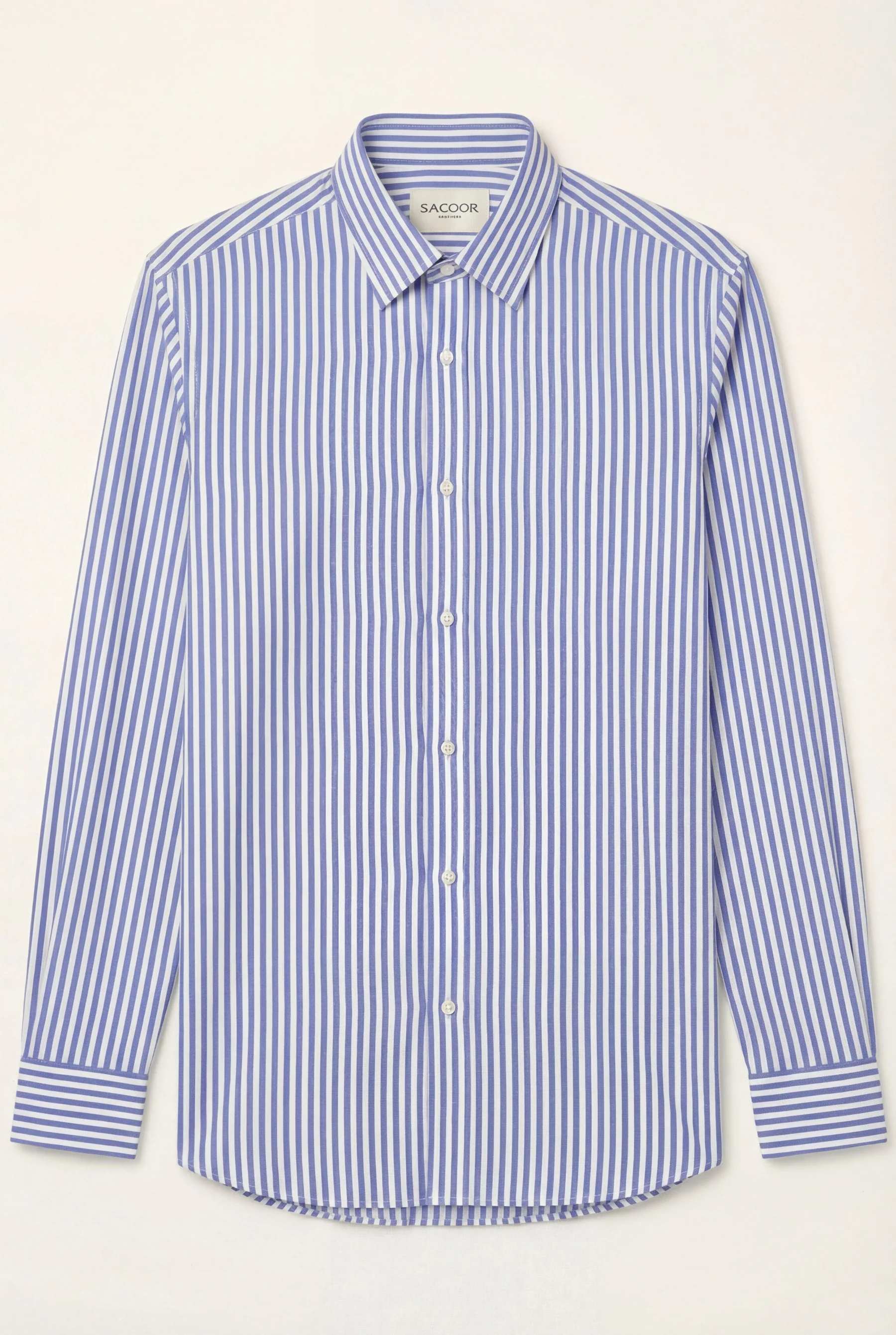 Slim Fit Travel Striped Poplin Luxury Stretch Cotton Shirt with Dublin Collar - Image 4