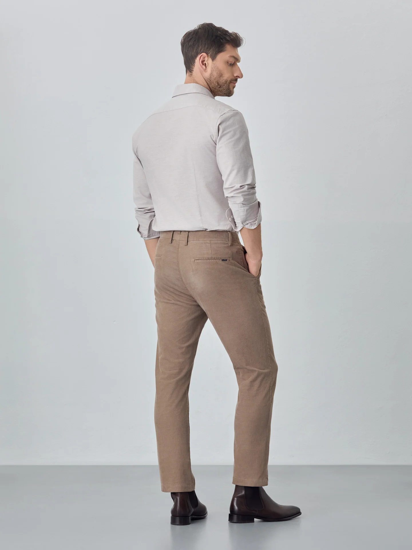 Slim garment dye baby corduroy chino trousers - Image 17
